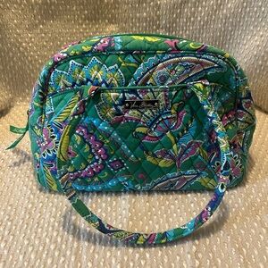 Vera Bradley Green Paisley Cosmetic Bag
